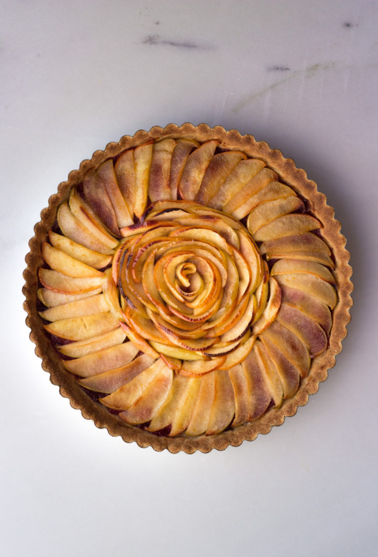 Paleo Apple Tart with Pear Cranberry Compote