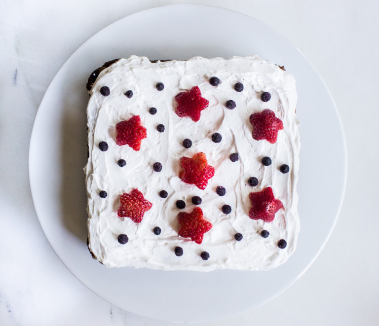 Red White + Blueberry Snack Cake {Paleo, AIP, Vegan}
