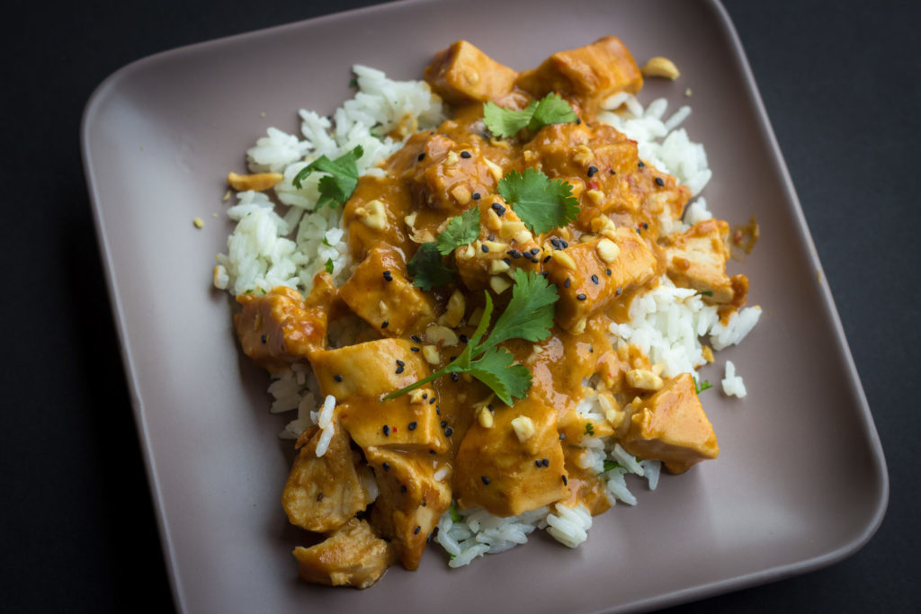 Thai Peanut Chicken with Coconut Rice|Thai Peanut Chicken with Coconut Rice|A personal favorite of Our Food Fix